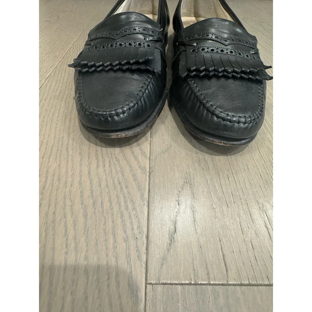 Johnston & Murphy Men's Black Leather Loafers Size 9.5
